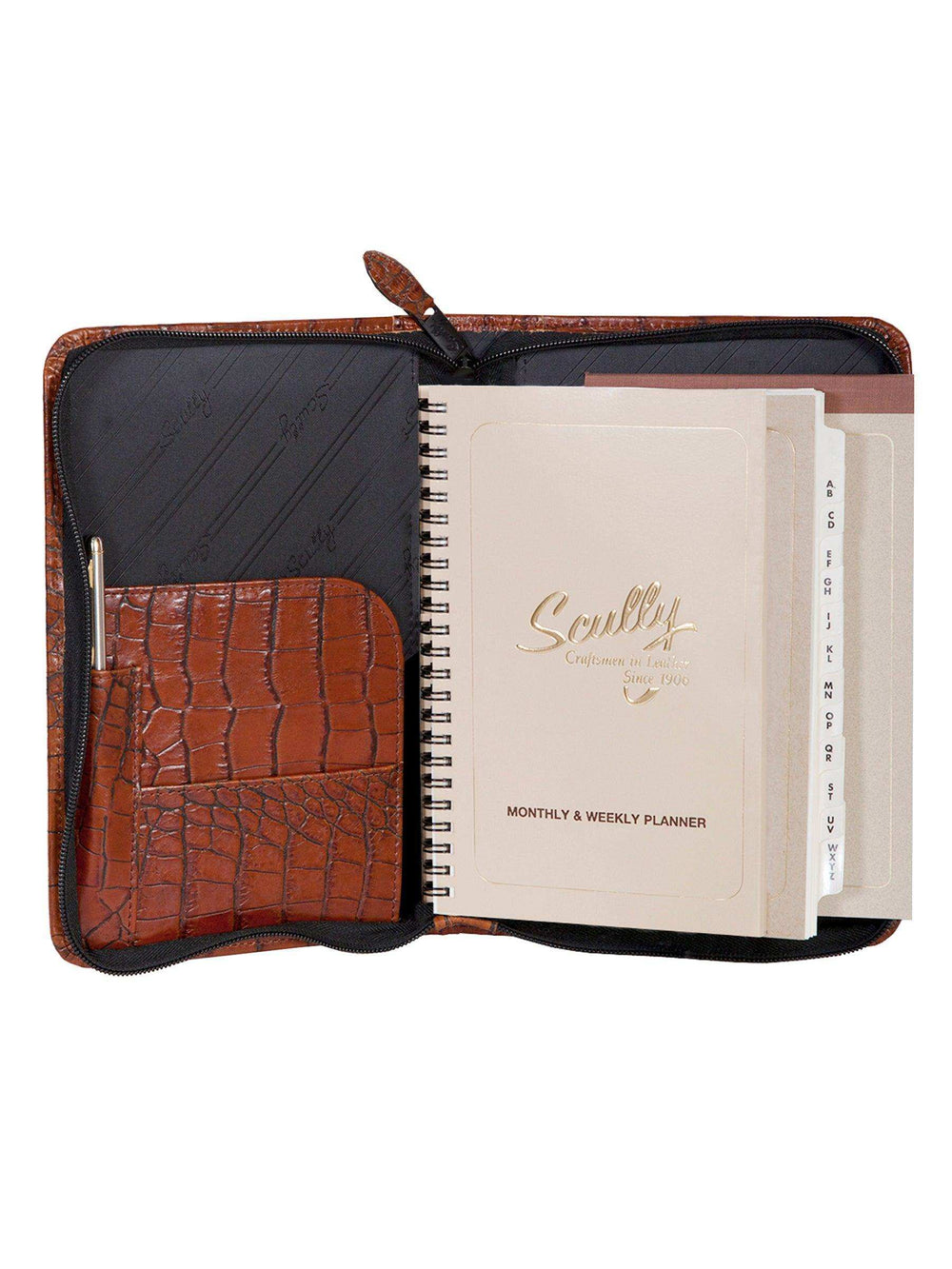 Scully DARK BRN JUNIOR ZIP PADFOLIO - Scully Leather - Flyclothing LLC