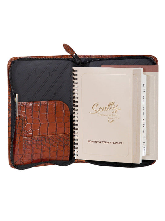Scully DARK BRN JUNIOR ZIP PADFOLIO - Scully Leather