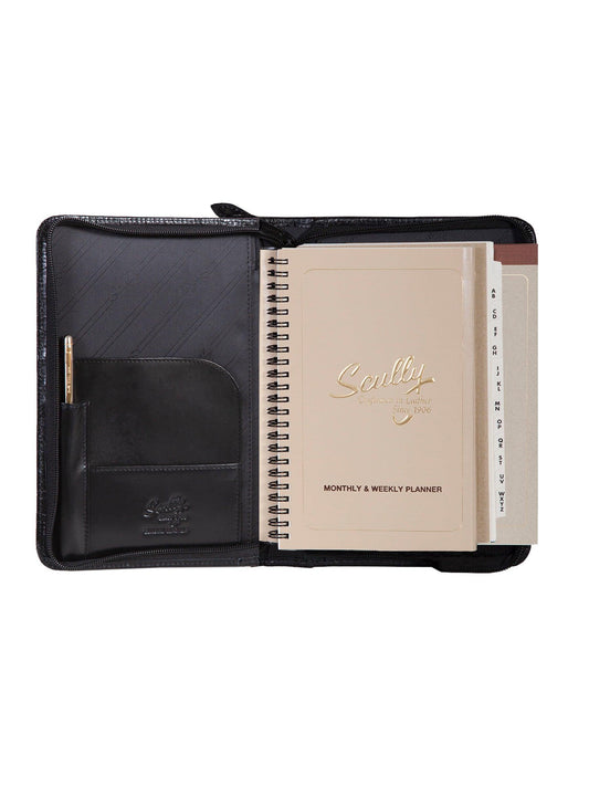 Scully BLACK JUNIOR ZIP PADFOLIO - Scully Leather