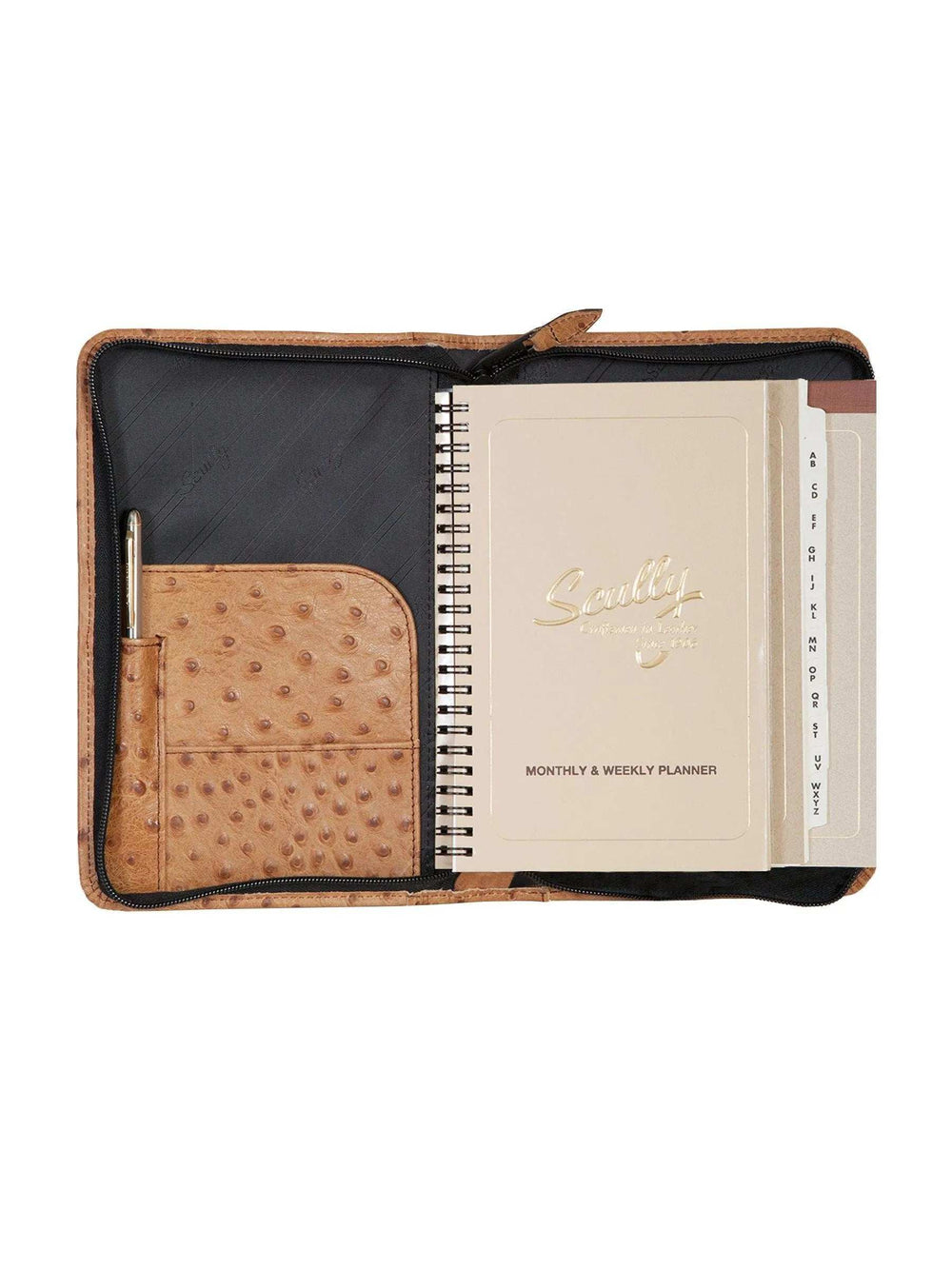 Scully ANT. BRN JUNIOR ZIP PADFOLIO - Scully Leather - Flyclothing LLC