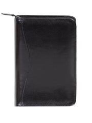 Scully Leather Black Italian Leather Junior Zip Padfolio - Flyclothing LLC