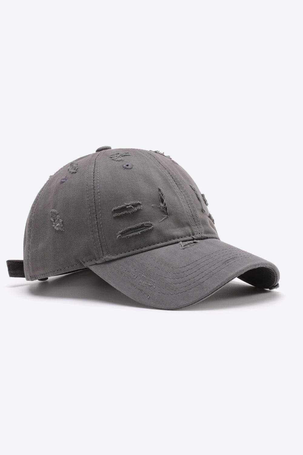 Distressed Adjustable Baseball Cap - Trendsi - Flyclothing LLC