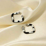 Stainless Steel Oil Drip Cuff Earrings - Trendsi - Flyclothing LLC