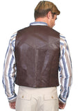 Scully BROWN SOFT TOUCH LAMB SNAP FRONT VEST - Scully Leather