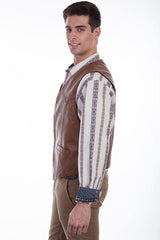 Scully SADDLE TAN SNAP FRONT VEST - Flyclothing LLC