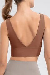 Scoop Neck Wide Strap Active Tank - Trendsi - Flyclothing LLC