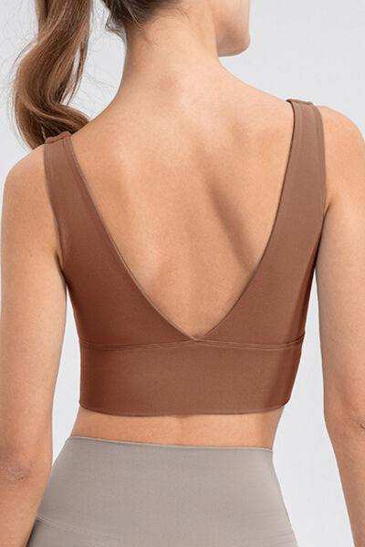 Scoop Neck Wide Strap Active Tank - Trendsi - Flyclothing LLC
