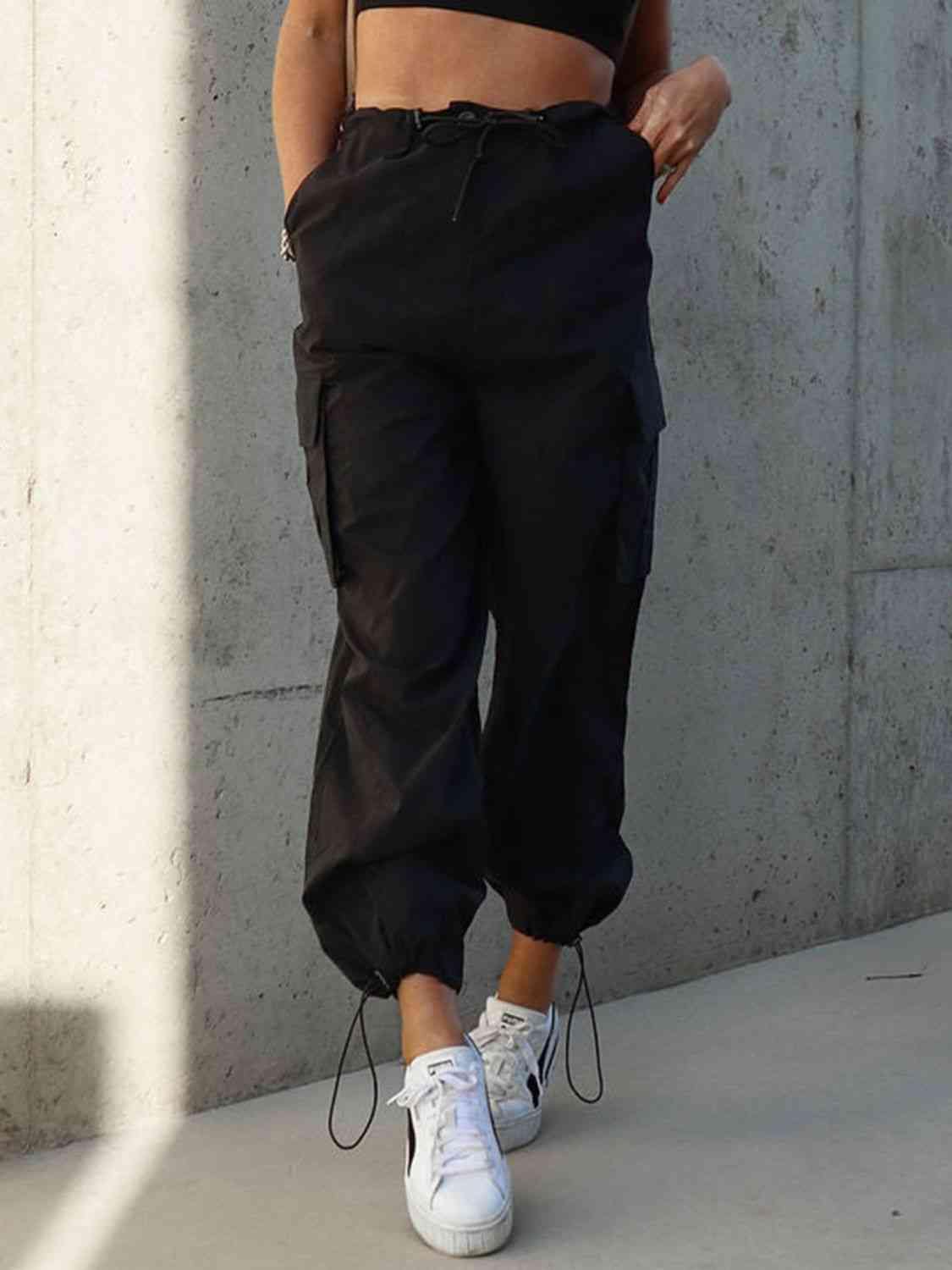 Drawstring Pants with Pockets - Trendsi