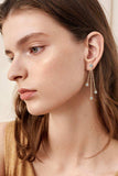 1.2 Carat Moissanite Layered Chain Earrings - Trendsi - Flyclothing LLC
