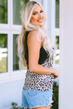 Printed Notched Neck Tank - Trendsi - Flyclothing LLC