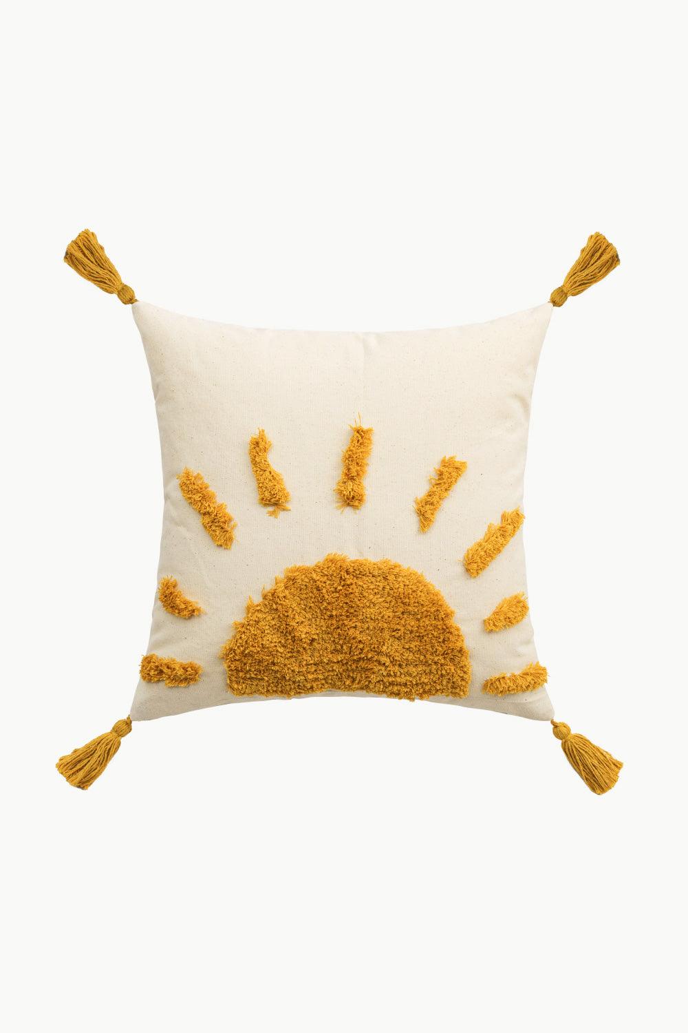 Sun Graphic Tassel Pillow Cover - Flyclothing LLC