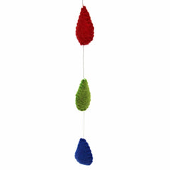 Rainbow Raindrops Felt Mobile Hanging Room Decor - Global Groove Direct