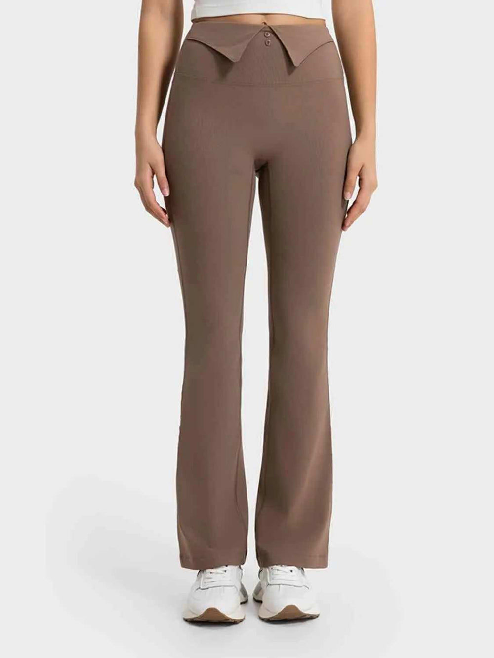 Wide Waistband Bootcut Sport Pants - Trendsi - Flyclothing LLC