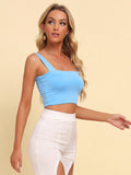 Square Neck Sleeveless Knit Top - Trendsi