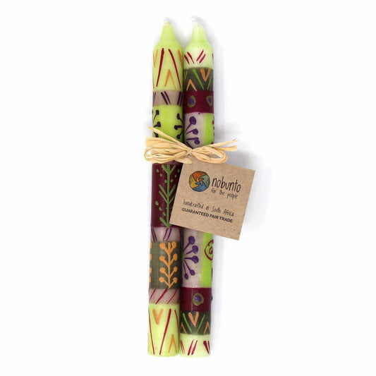 Hand Painted Candles in Kileo Design (pair of tapers) - Nobunto - Nobunto - Flyclothing LLC