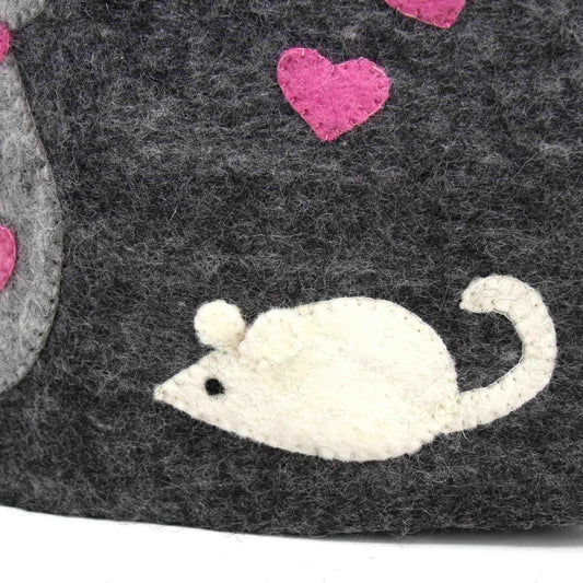 Hand Crafted Felt: Cat Tea Cozy - Global Groove Direct