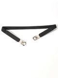 Zinc Alloy Buckle Elastic PU Belt - Trendsi - Flyclothing LLC