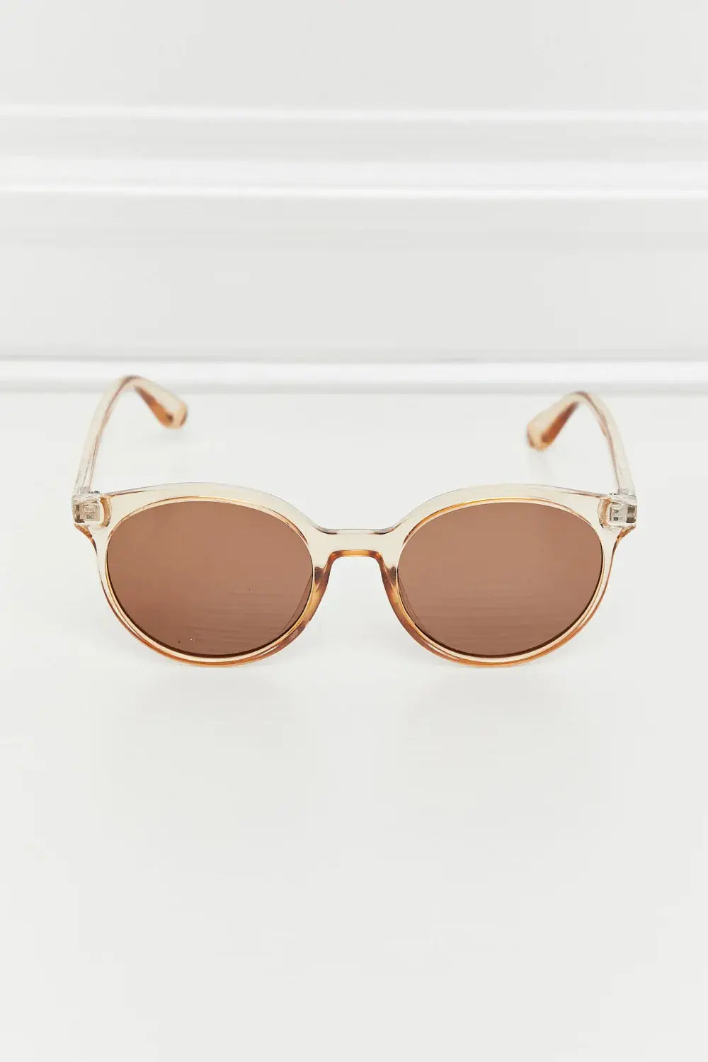 Round Full Rim Polycarbonate Frame Sunglasses - Trendsi - Flyclothing LLC