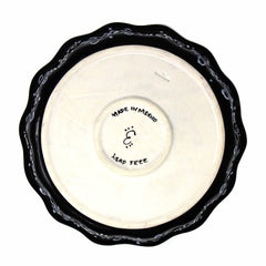Encantada Handmade Pottery Serving Dish, Black & White - Flyclothing LLC