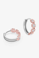 Moissanite 925 Sterling Silver Huggie Earrings - Trendsi - Flyclothing LLC