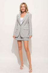 And The Why Pin Striped High Waist Rolled Shorts - Trendsi - Flyclothing LLC