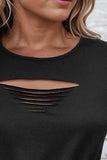 Cutout Round Neck Twisted Tank - Trendsi - Flyclothing LLC