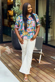 Petal Dew Full Size Floral V-Neck Tie Detail Blouse - Trendsi - Flyclothing LLC