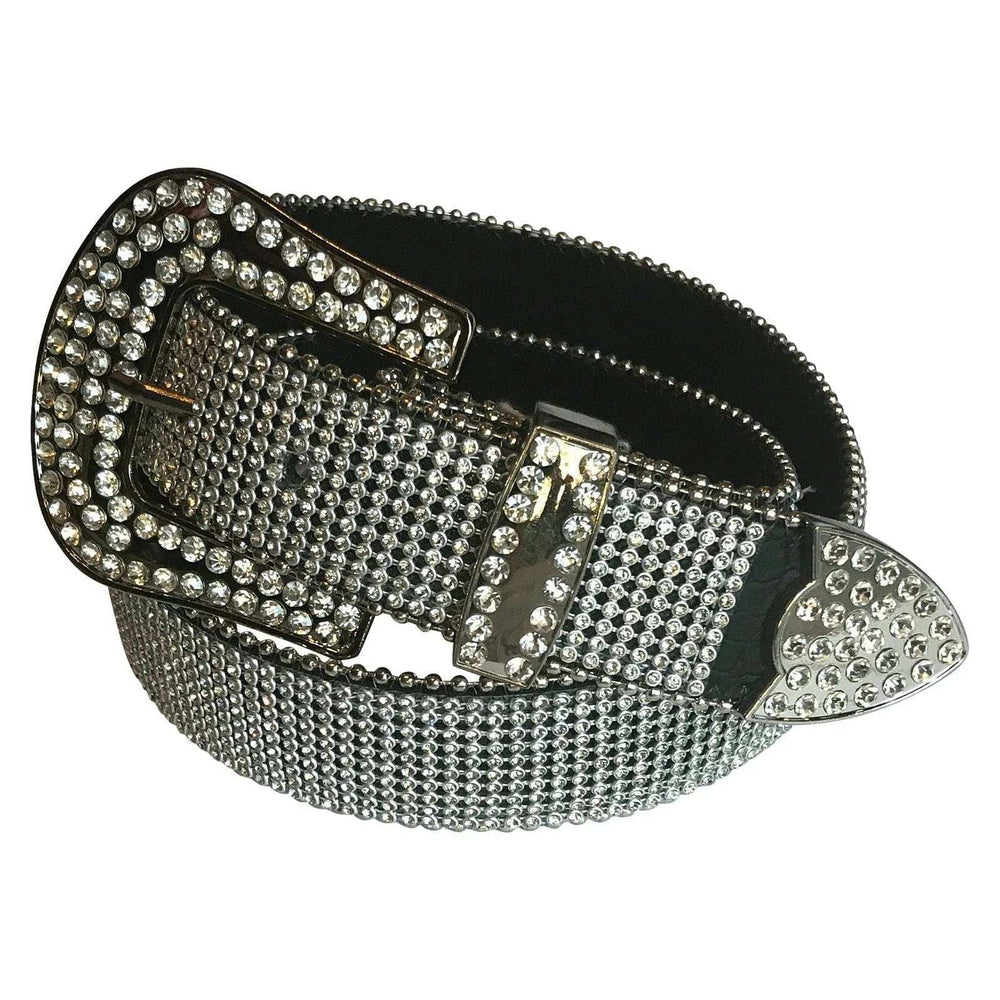 Rockmount Clothing Rhinestone Genuine Leather Western Belt - Rockmount Clothing - Flyclothing LLC