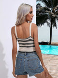 Striped Cropped Knit Tank - Trendsi - Flyclothing LLC