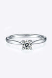 Moissanite 925 Sterling Silver Solitaire Ring - Trendsi - Flyclothing LLC