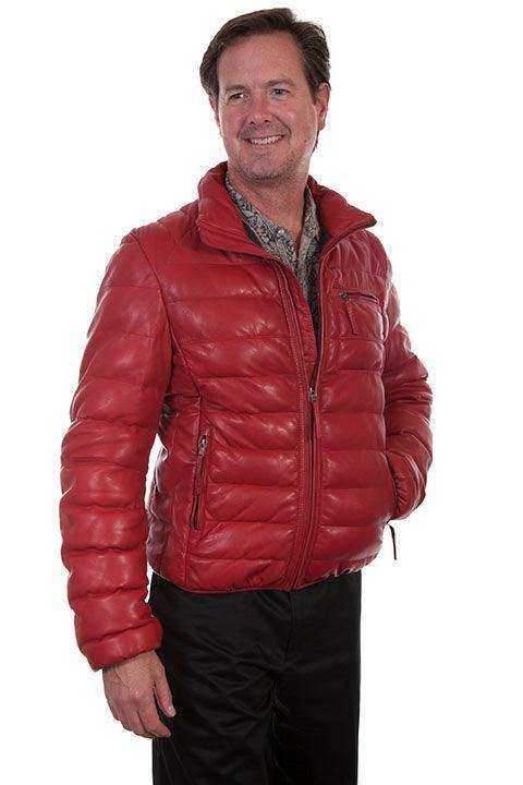 Scully RED LAMB RIBBED LEATHER JACKET - Scully Leather - Flyclothing LLC
