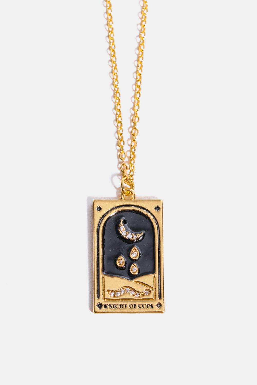 Tarot Card Pendant Stainless Steel Necklace - Trendsi - Flyclothing LLC