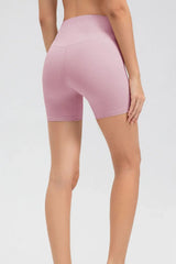 Wide Waistband Slim Fit Sports Shorts - Trendsi - Flyclothing LLC