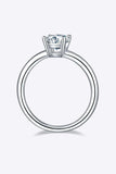 1 Carat Moissanite 925 Sterling Silver Solitaire Ring - Trendsi