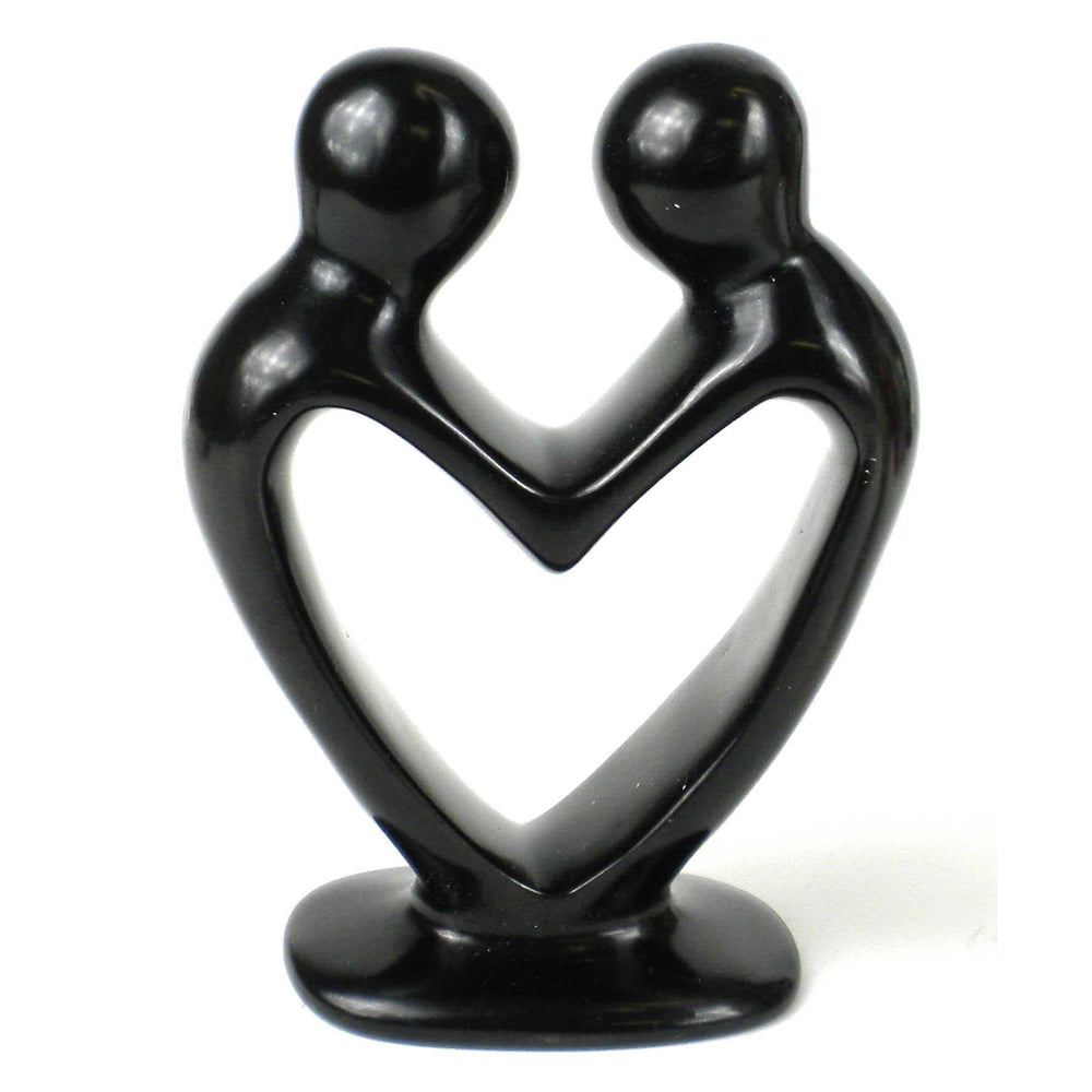 Soapstone Lovers Heart Black - 6 Inch - SMOLArt
