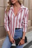 Striped Long Sleeve Shirt - Trendsi - Flyclothing LLC