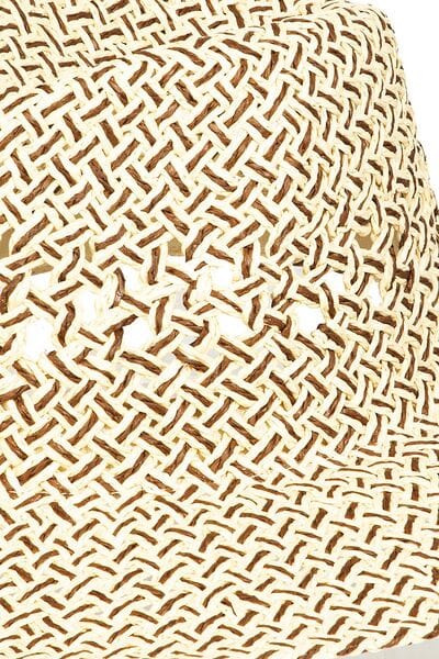 Fame Cutout Woven Straw Hat - Trendsi