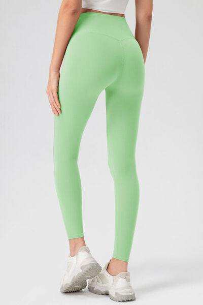 High Waist Skinny Active Pants - Trendsi - Flyclothing LLC