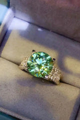 5 Carat Moissanite 4-Prong Wide Band Ring - Trendsi - Flyclothing LLC