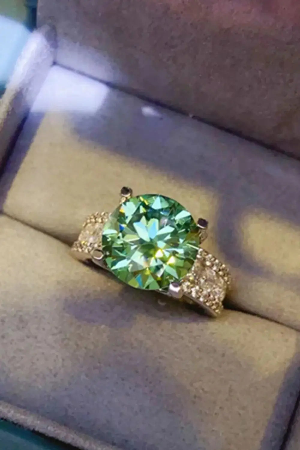 5 Carat Moissanite 4-Prong Wide Band Ring - Trendsi - Flyclothing LLC