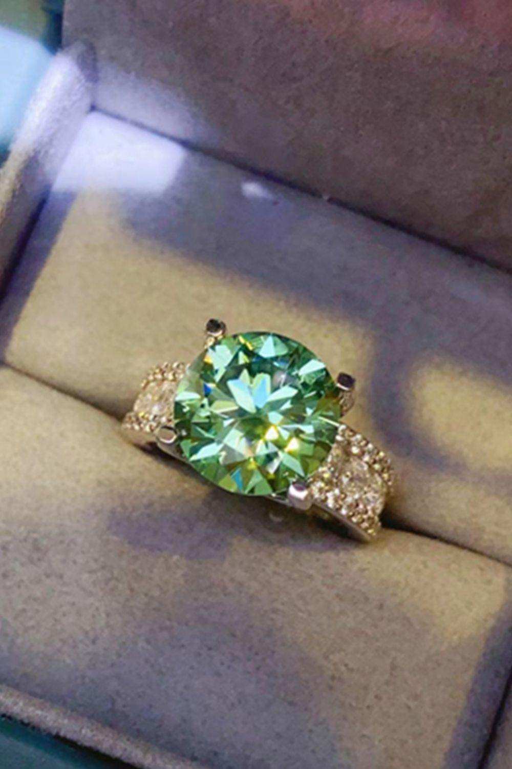 5 Carat Moissanite 4-Prong Wide Band Ring - Trendsi - Flyclothing LLC