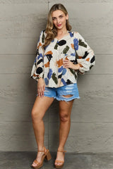 Hailey & Co Wishful Thinking Multi Colored Printed Blouse - Trendsi - Flyclothing LLC
