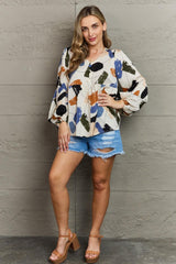 Hailey & Co Wishful Thinking Multi Colored Printed Blouse - Trendsi