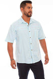Scully AQUA SKY PALM EMBROIDERY - Scully Leather - Flyclothing LLC