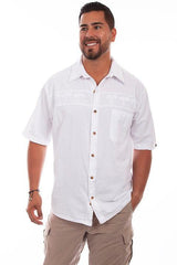 Scully WHITE PALM EMBROIDERY - Flyclothing LLC