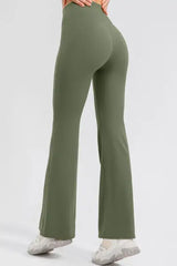 High Waist Straight Active Pants - Trendsi - Flyclothing LLC