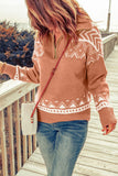 Zip-Up Mock Neck Dropped Shoulder Pullover Sweater - Flyclothing LLC