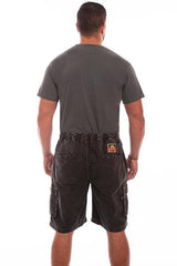 Scully BLACK DISTRESSED ROUND ABOUT SHORT - Scully Leather
