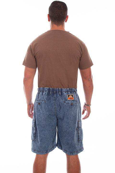 Scully LT WASHED DENIM ROUND ABOUT SHORT - Scully Leather - Flyclothing LLC