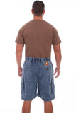 Scully LT WASHED DENIM ROUND ABOUT SHORT - Scully Leather